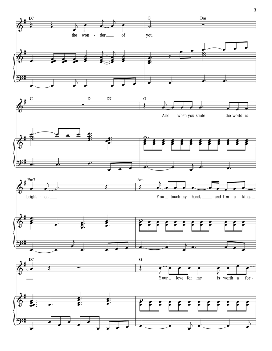 The Wonder Of You The Wonder Of You Piano, Vocal scores gallery preview page 3