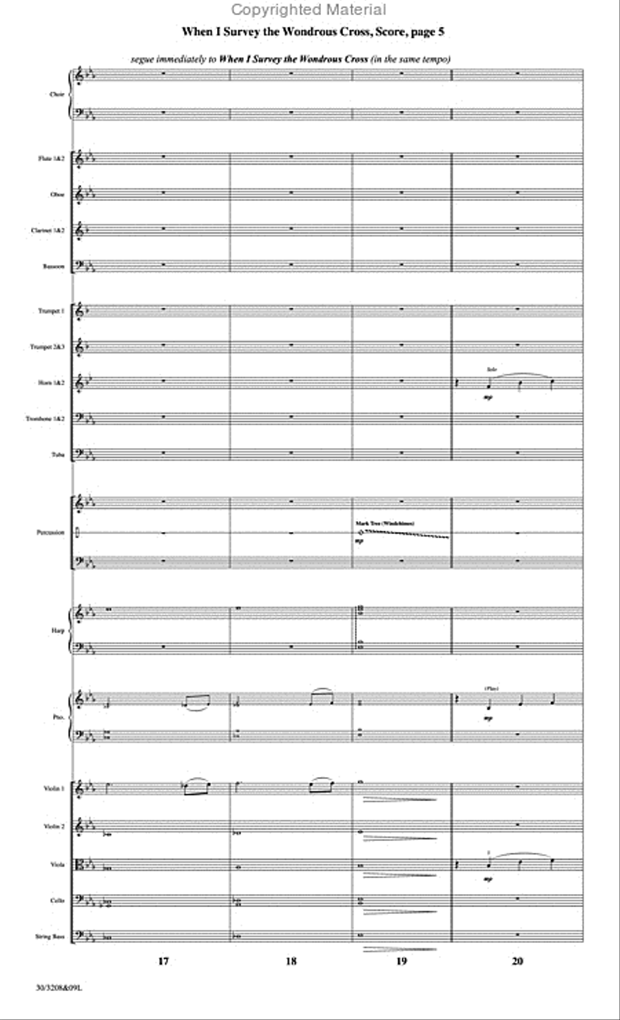 When I Survey the Wondrous Cross - Orchestral Score and Parts Choir scores gallery preview page 6