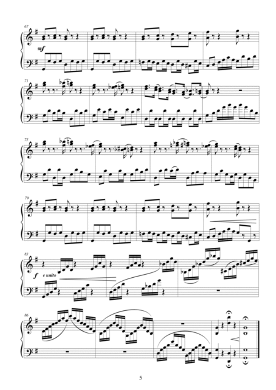 Two Rondo in G major for piano 4-Part scores gallery preview page 5