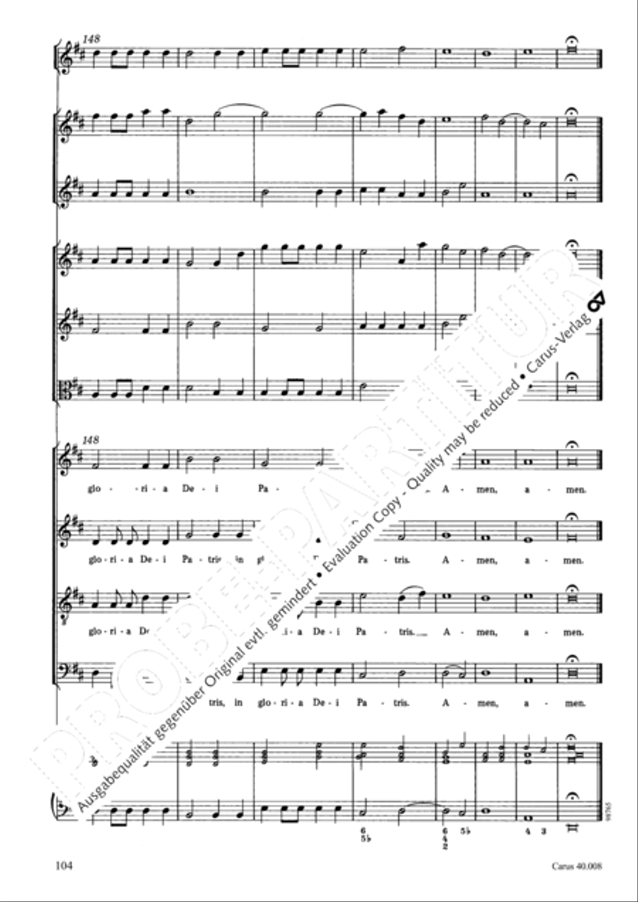 Introduzione e Gloria 4-Part scores gallery preview page 105