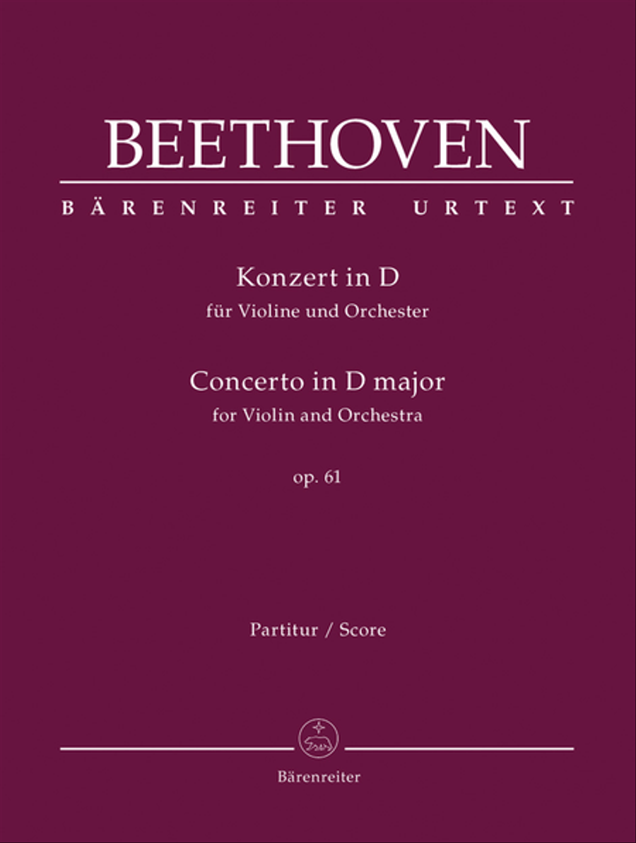 Concerto for Violin and Orchestra in D major, op. 61 Orchestra scores gallery preview page 1