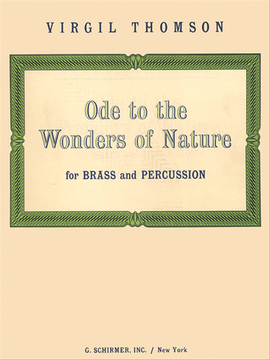 Ode To The Wonders Of Nature - Brass & Percussion - Complete Set Percussion - Sheet Music