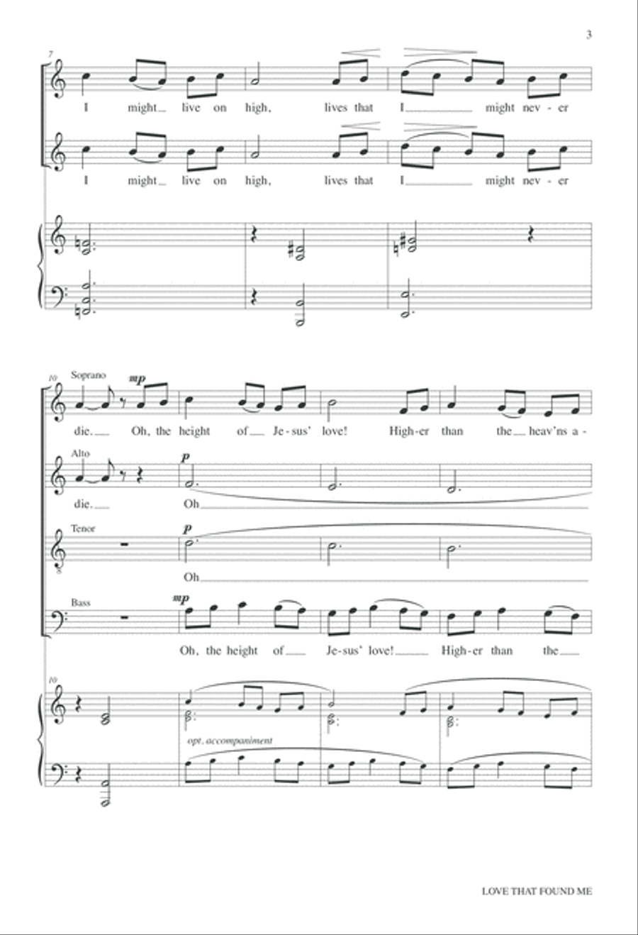 Love That Found Me 4-Part scores gallery preview page 4