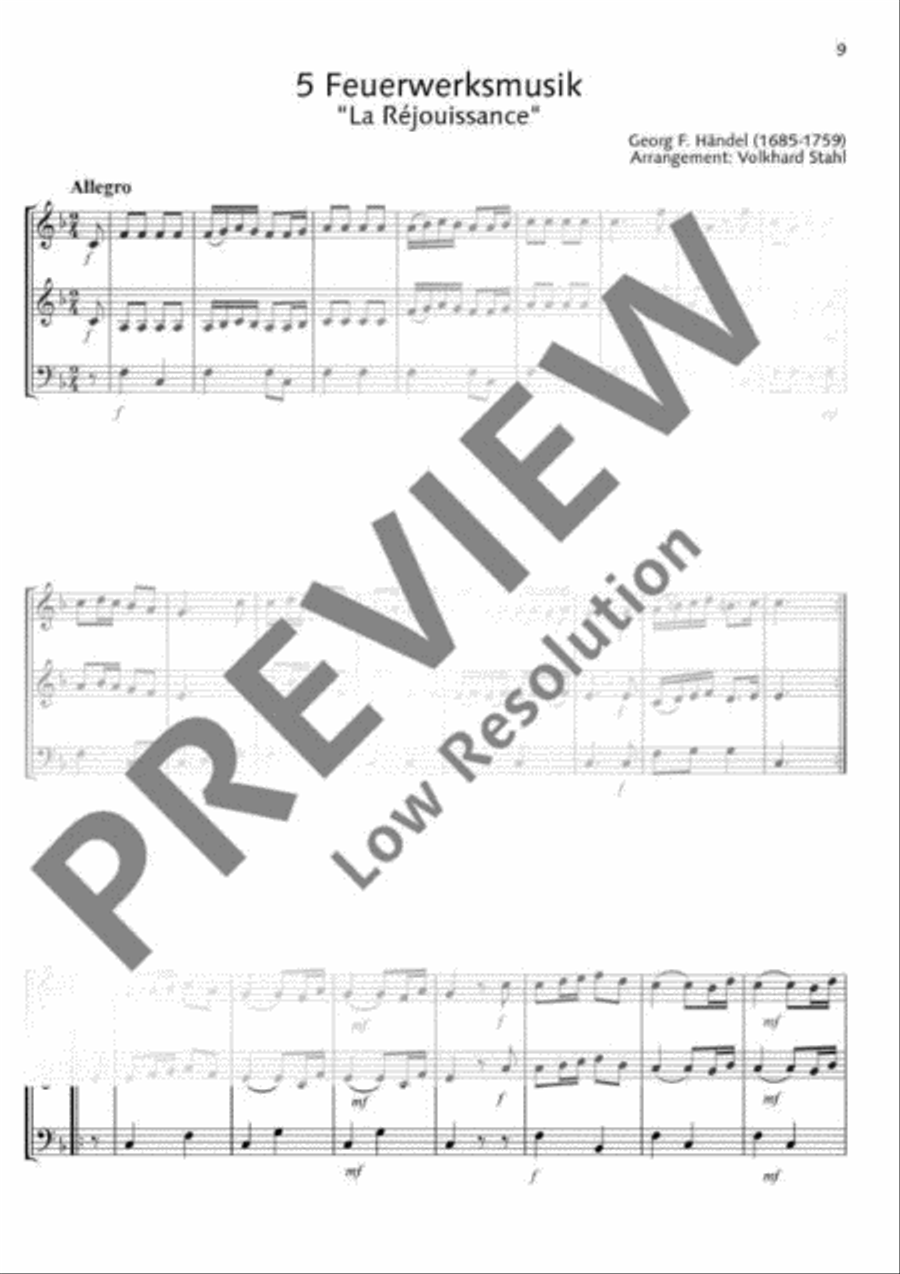Feuerwerksmusik Bassoon scores gallery preview page 2