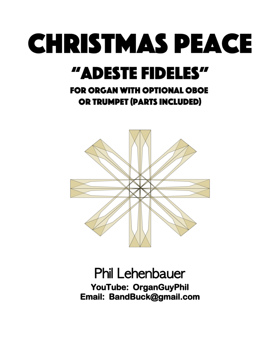 Christmas Peace (Adeste Fideles) organ work, by Phil Lehenbauer Organ Solo scores gallery preview page 1