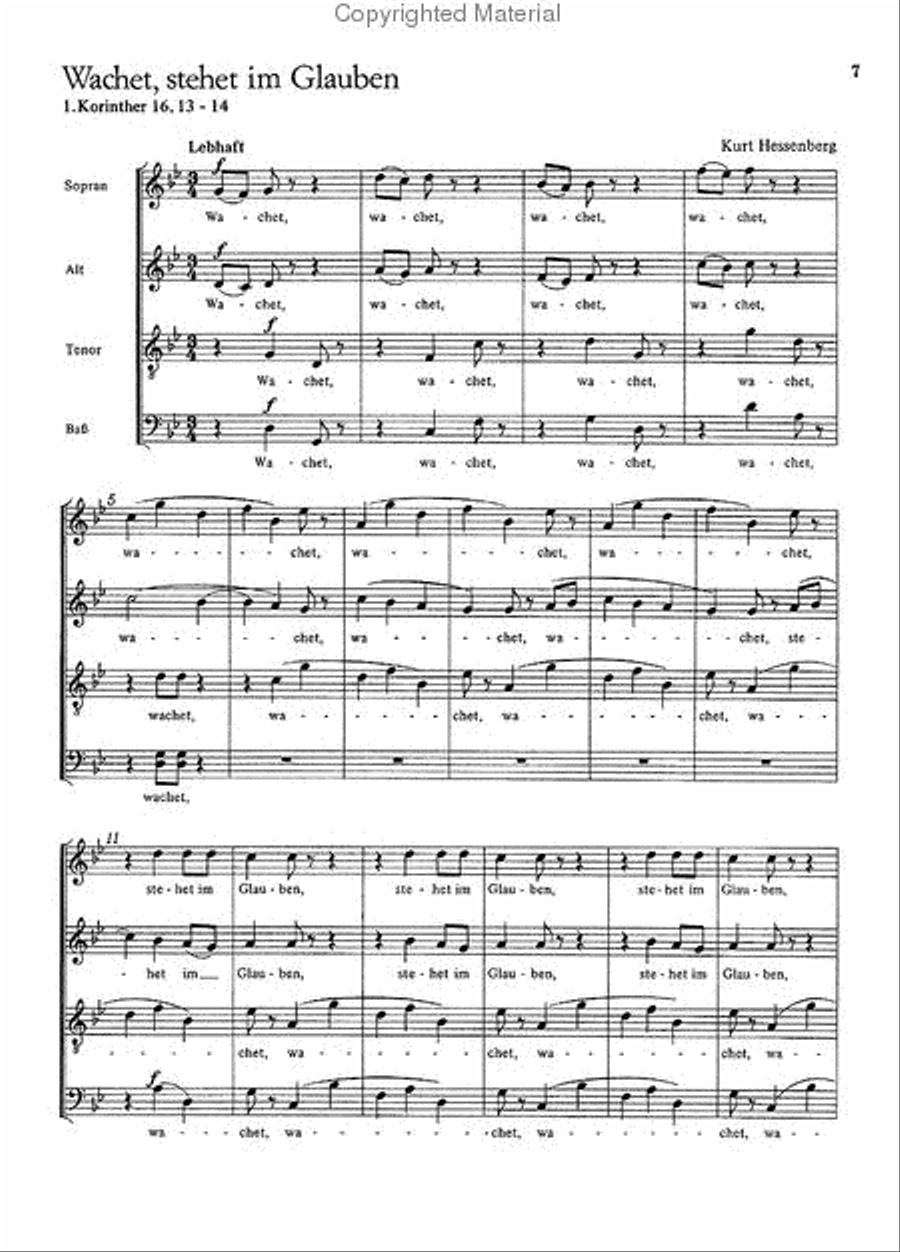 Three Motets (Drei Motetten) Score scores gallery preview page 3