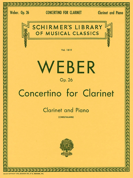 Carl Marie von Weber: Concertino for Clarinet, Op. 26