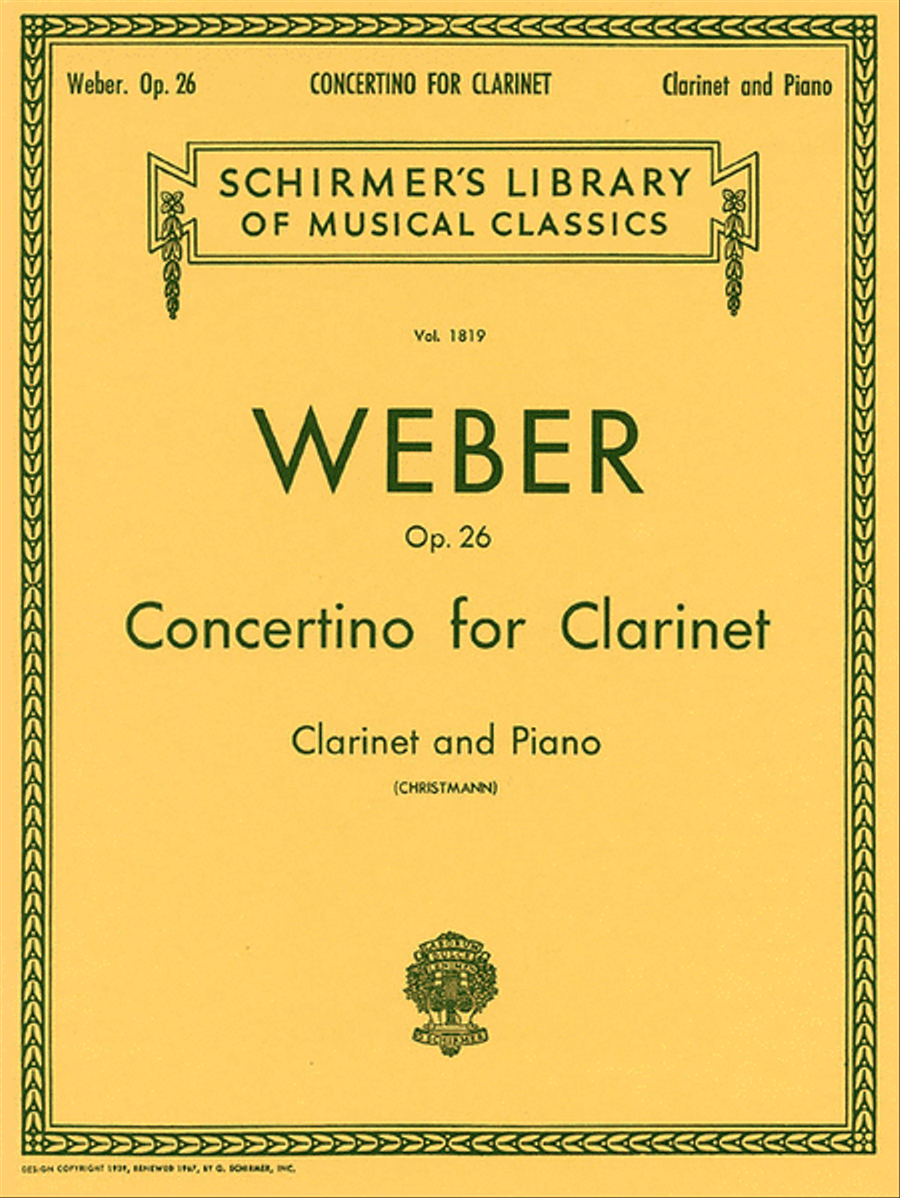 Concertino, Op. 26 Clarinet Solo scores gallery preview page 1