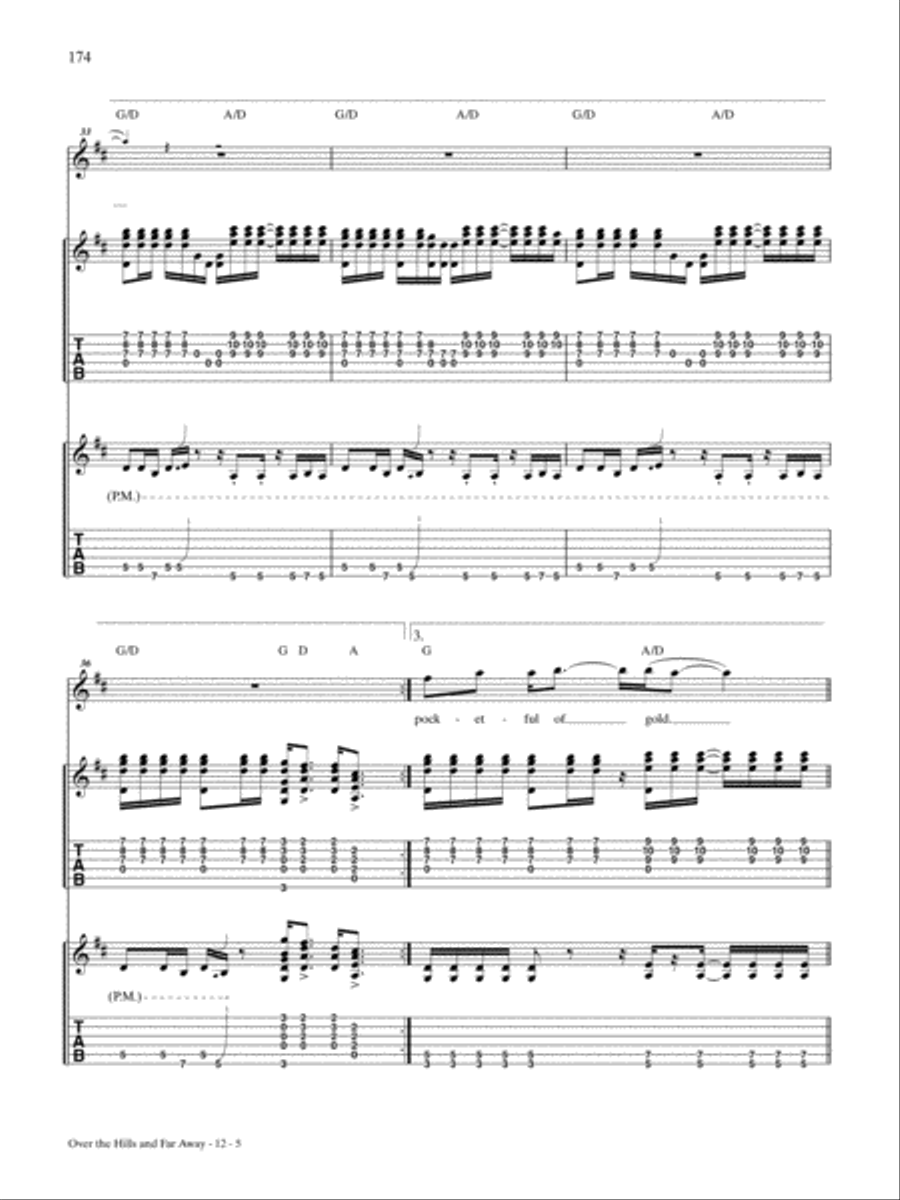 Over the Hills and Far Away Guitar Tablature scores gallery preview page 5