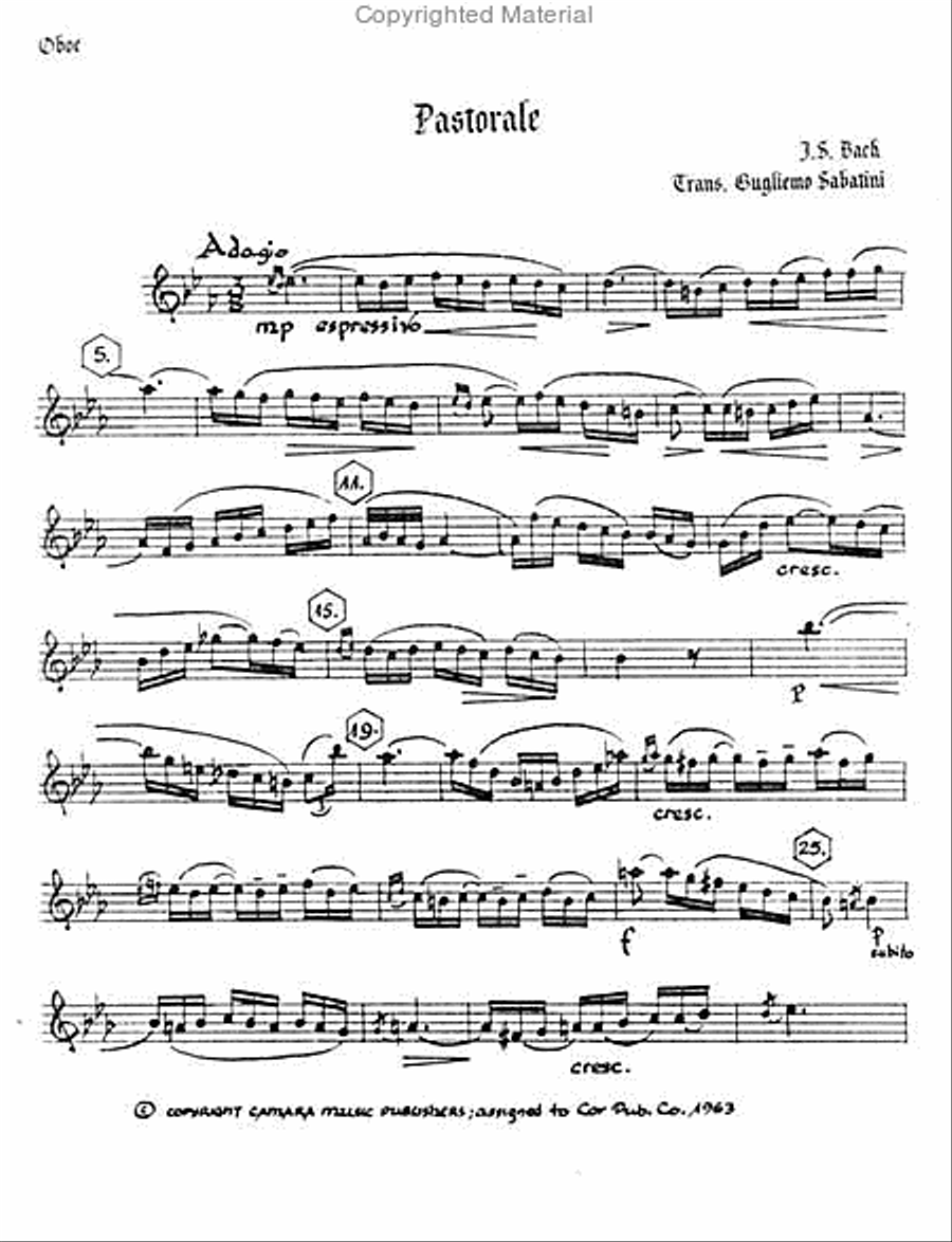 Pastoral (William Sabatini) Oboe scores gallery preview page 2