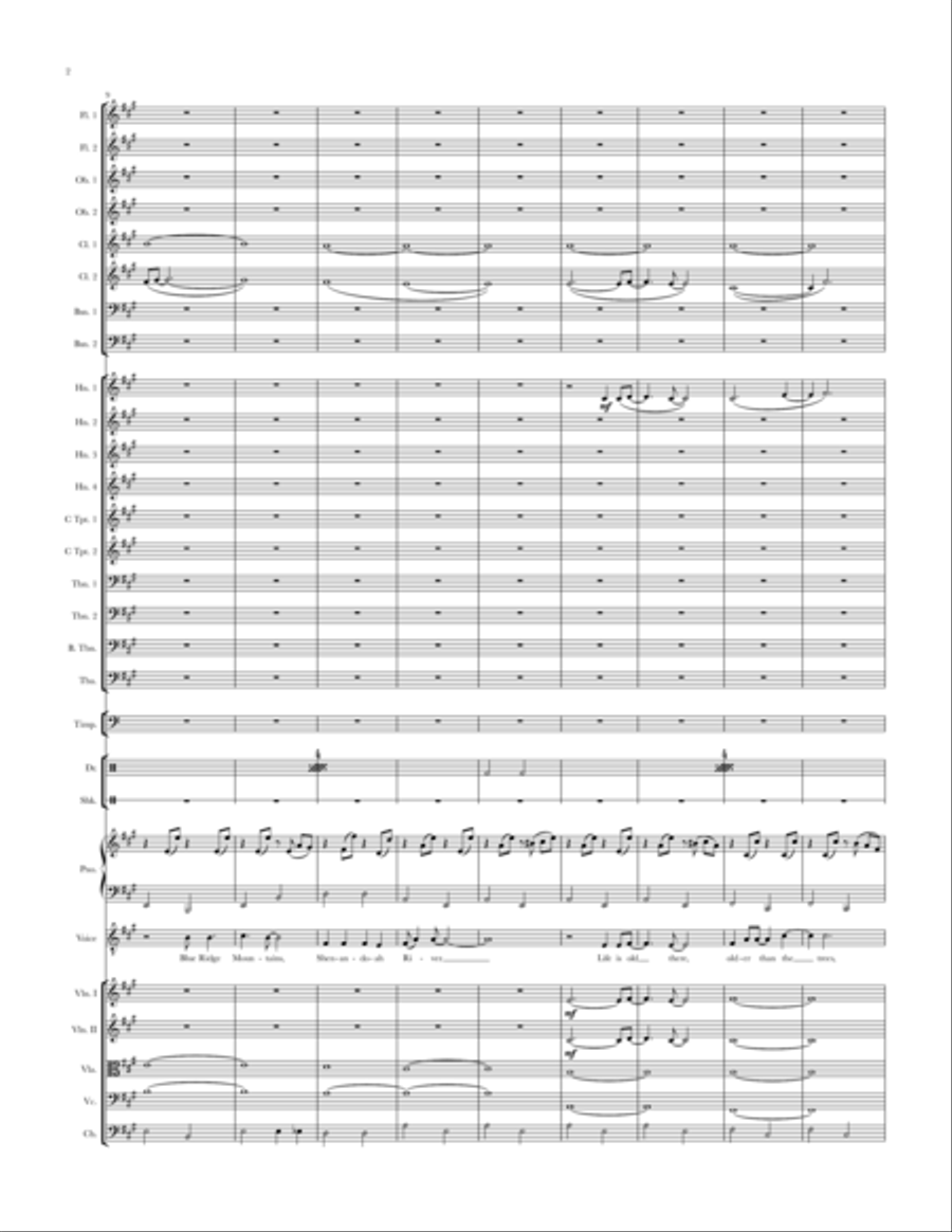 Take Me Home, Country Roads Full Orchestra scores gallery preview page 2