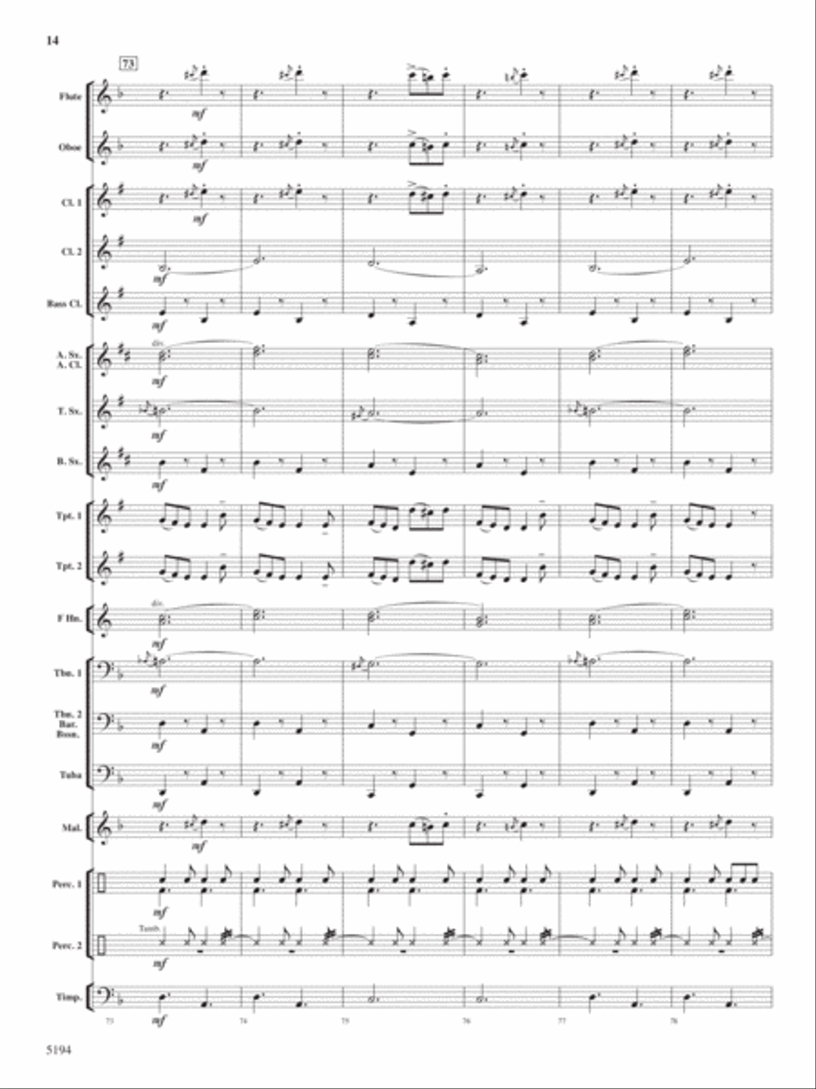 Under An Irish Sky Concert Band scores gallery preview page 13