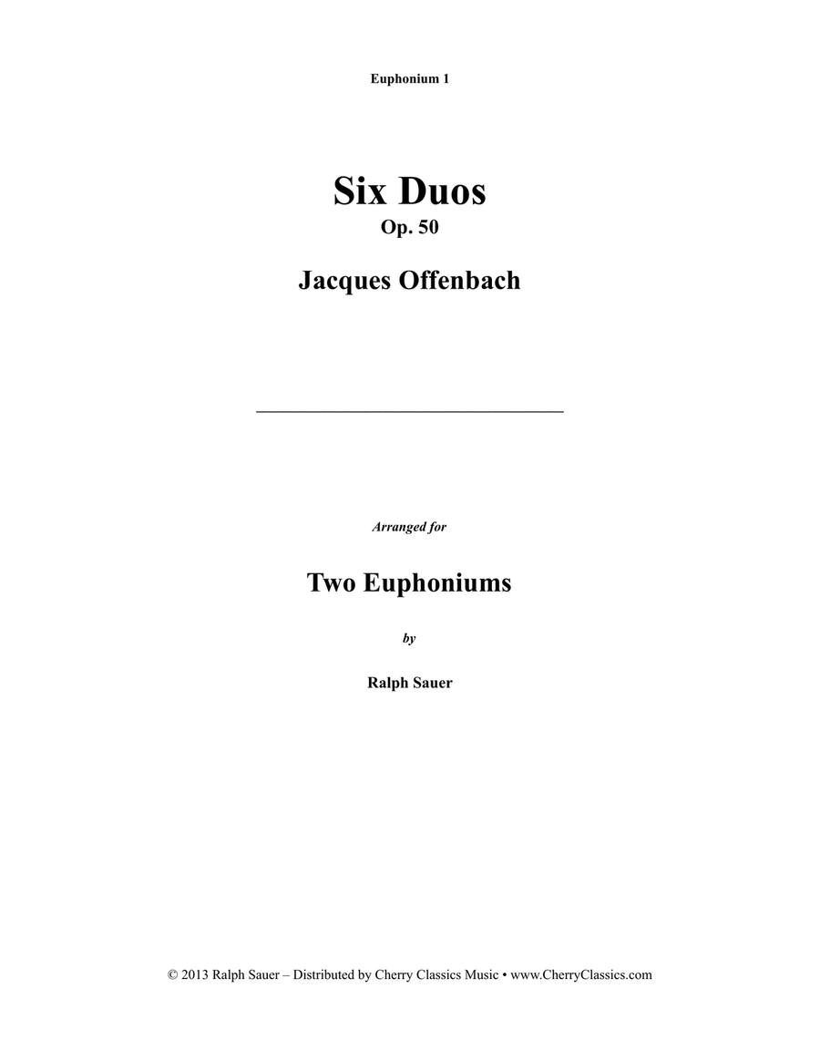 Six Duos for Euphoniums Brass Duet scores gallery preview page 1