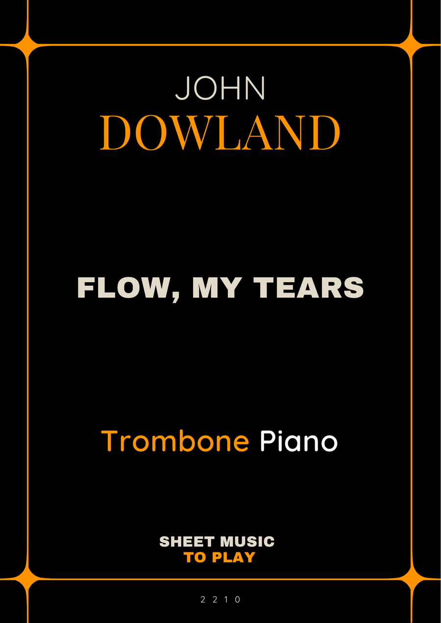 Flow My Tears - Trombone and Piano (Full Score and Parts) Piano scores gallery preview page 1