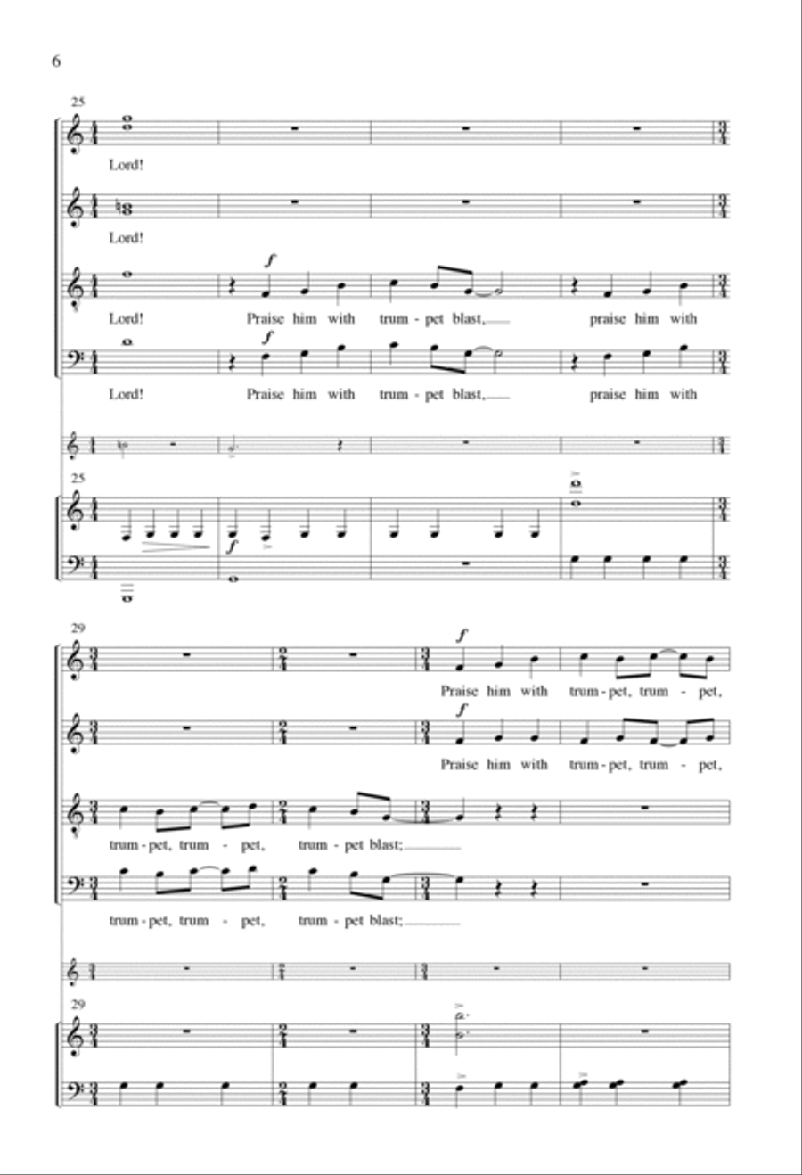 Psalm 150 4-Part scores gallery preview page 4
