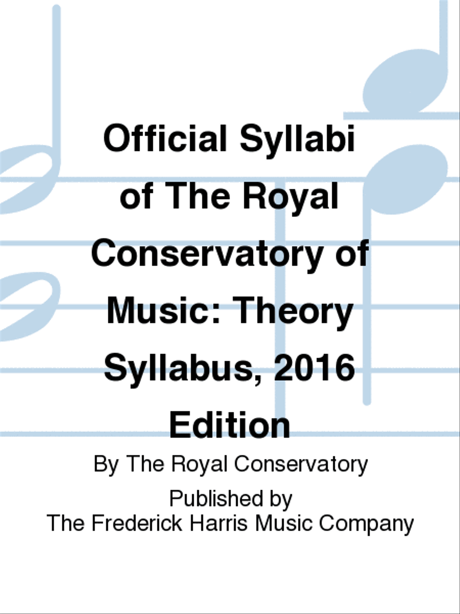 Theory Syllabus, 2016 Edition Collection / Songbook scores gallery preview page 1