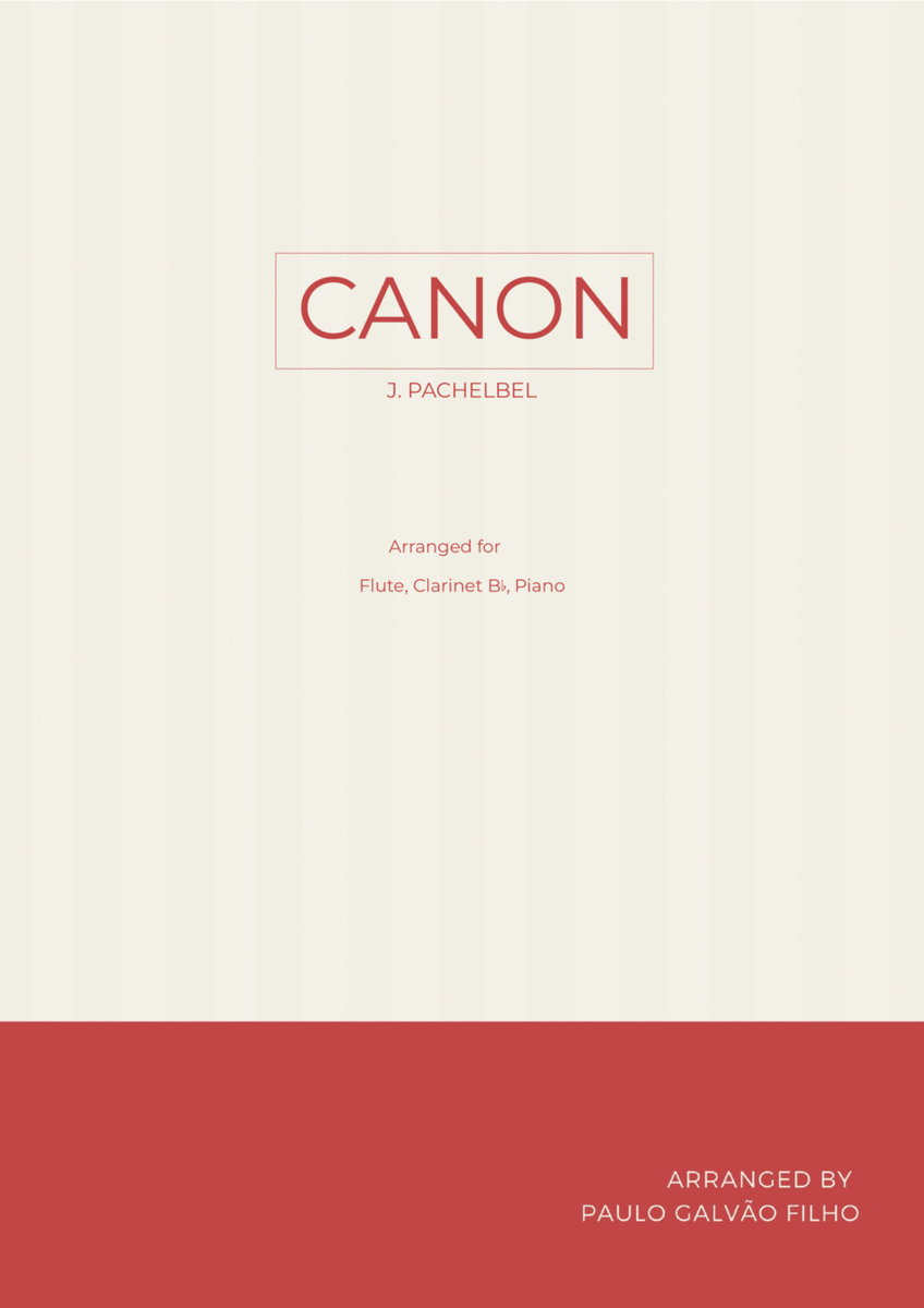 CANON IN D - WIND PIANO TRIO (FLUTE, CLARINET & PIANO) image number null