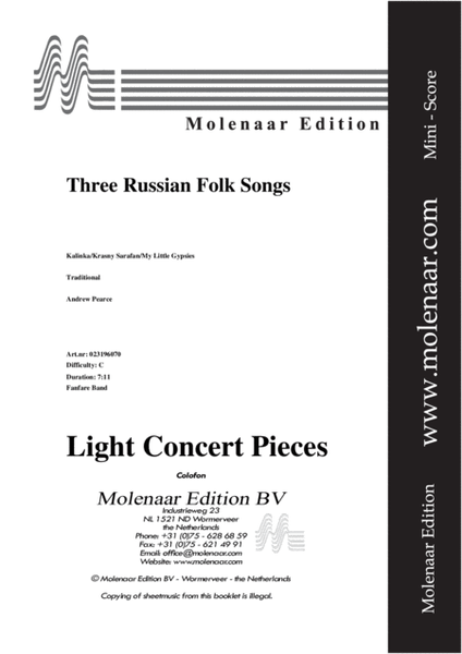 Three Russian Folk Songs image number null