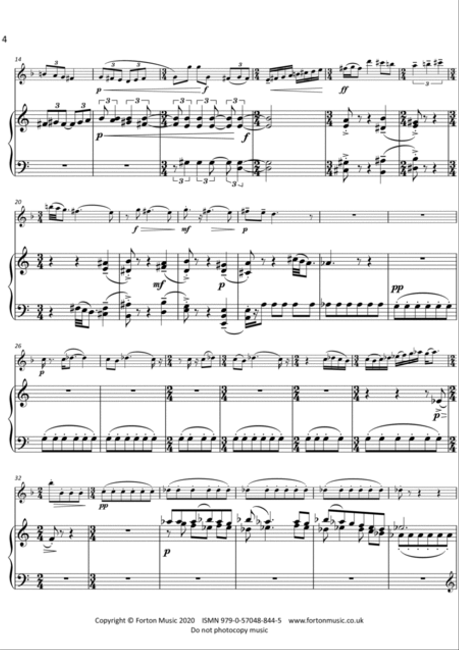 Sonata for Alto Flute and Piano Flute scores gallery preview page 4