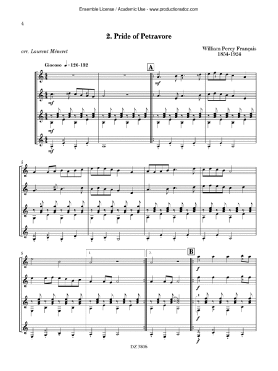 Escapades celtiques Guitar Ensemble scores gallery preview page 4