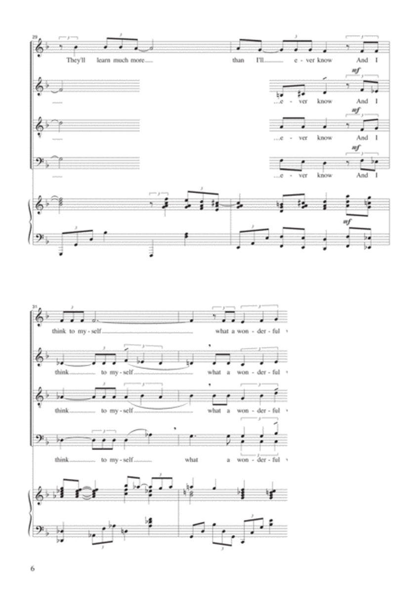 What A Wonderful World - Mombiedro - SATB Piano