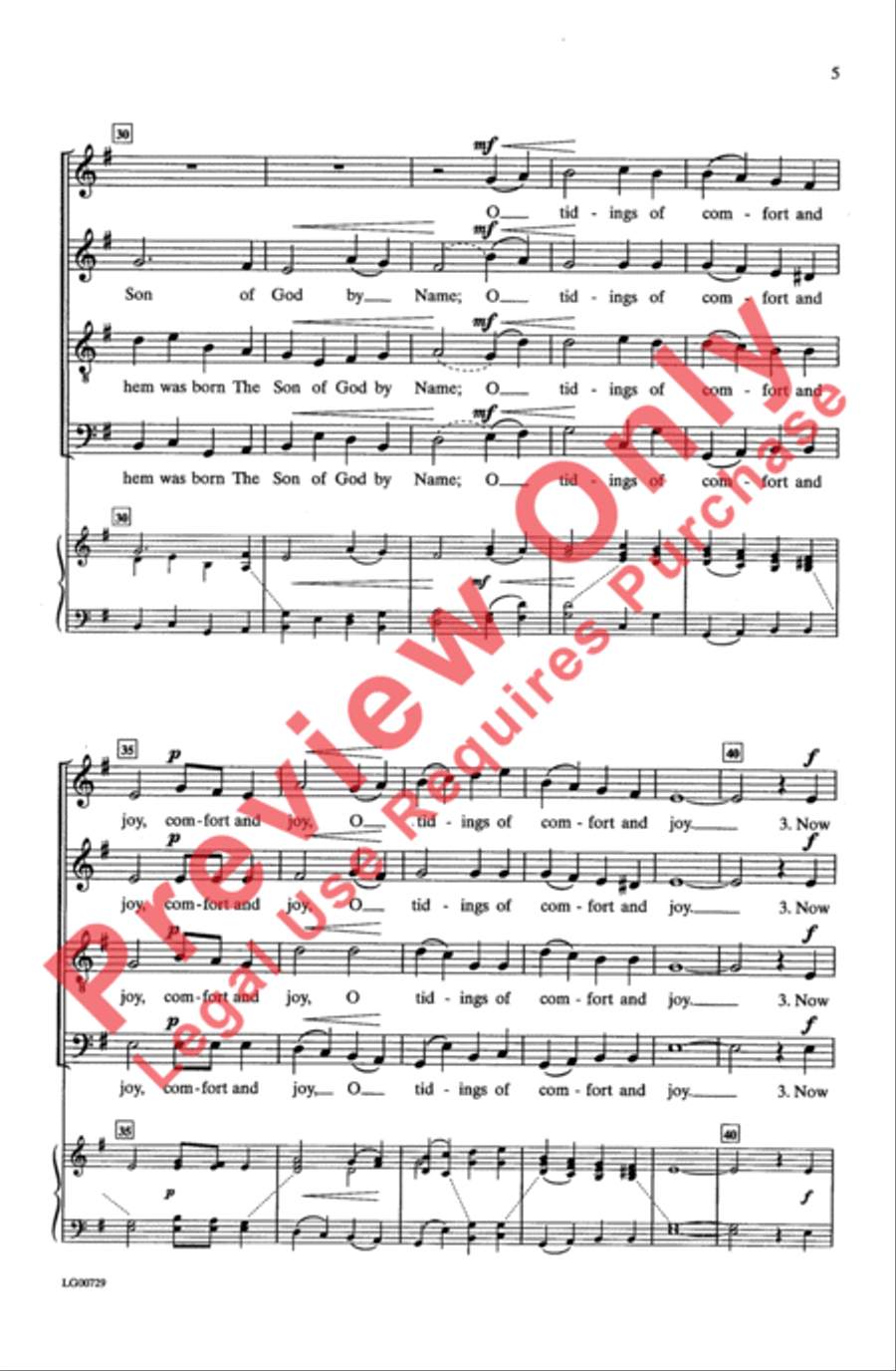 God Rest You Merry, Gentlemen 4-Part scores gallery preview page 5