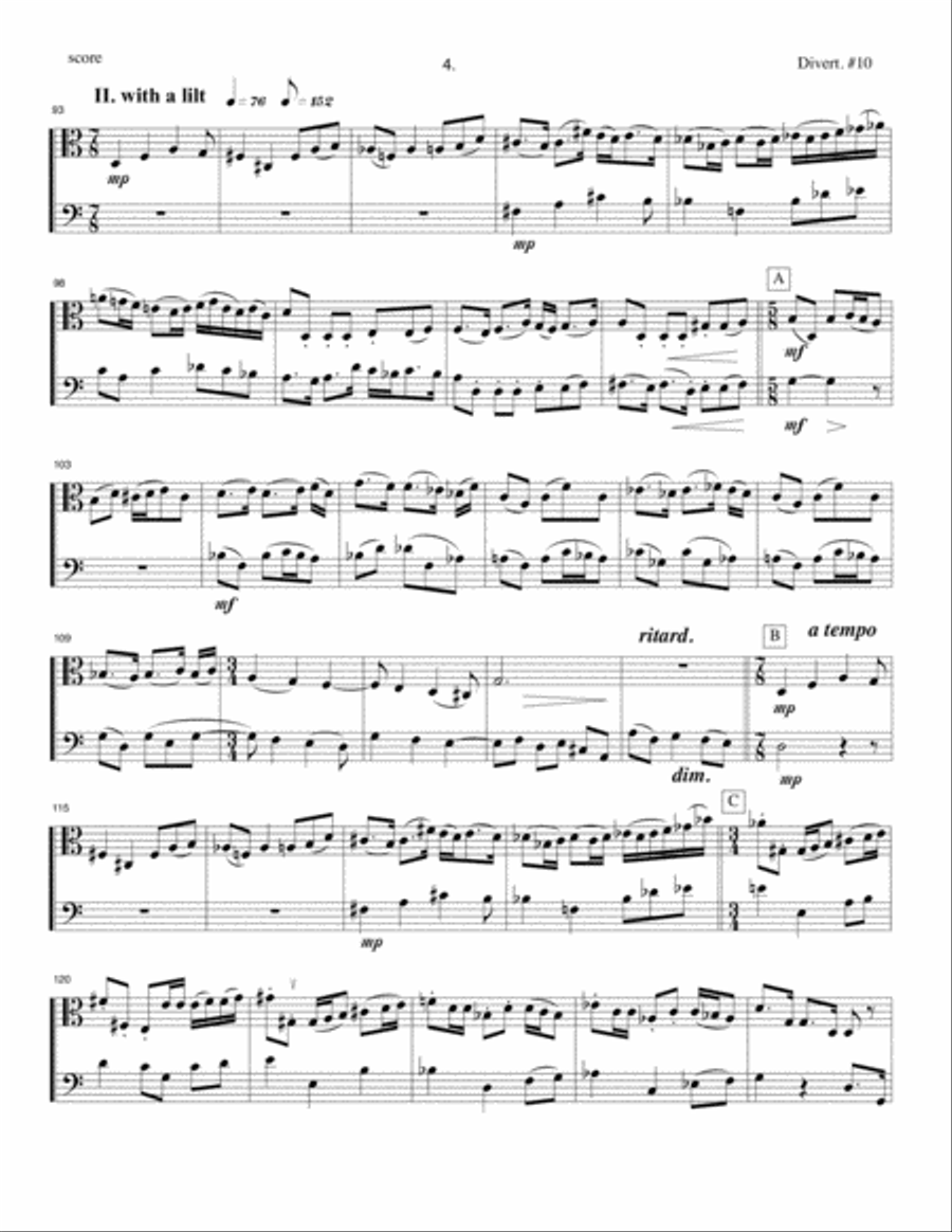 Divertimento #10, opus 269 Small Ensemble scores gallery preview page 5