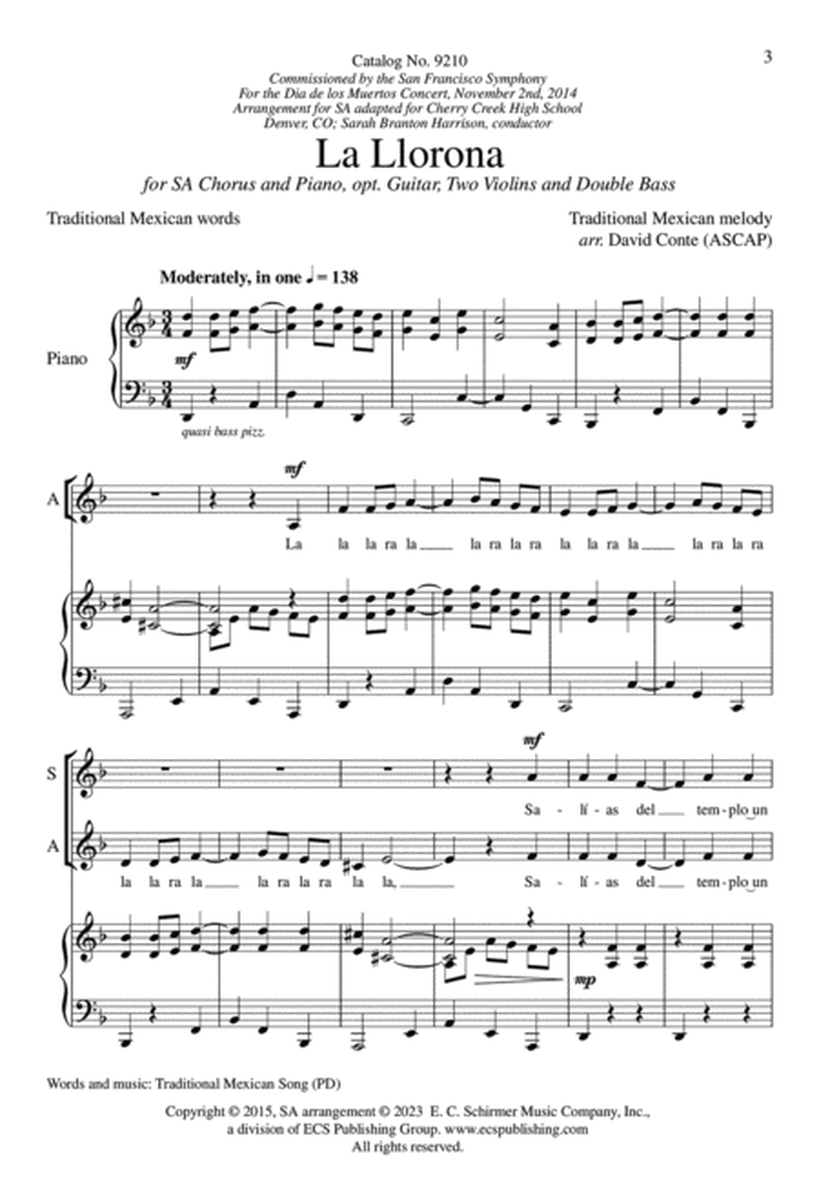 La Llorona (Choral Score)
