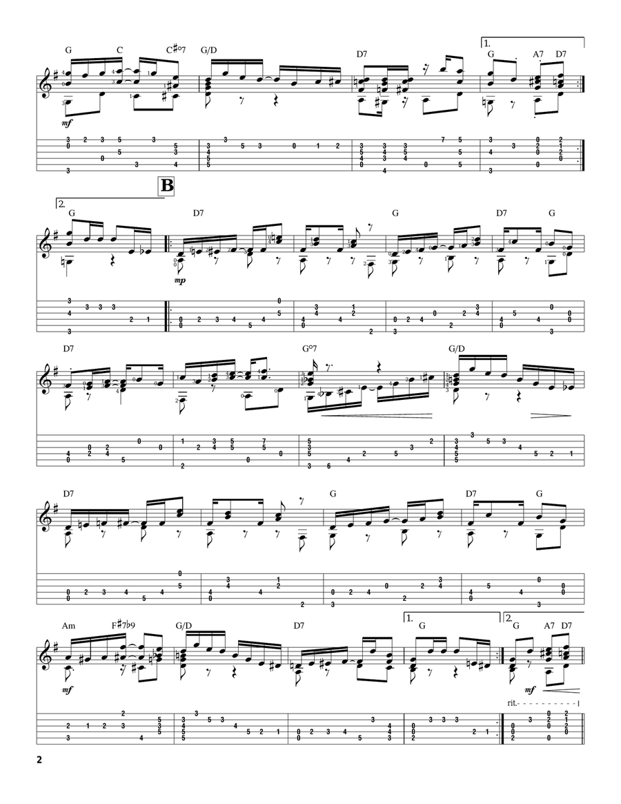 Sunburst Rag Sunburst Rag Electric Guitar scores gallery preview page 2