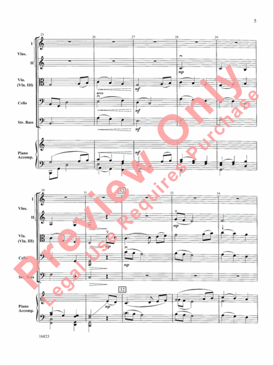 Santa Plays the Viola String Orchestra scores gallery preview page 6