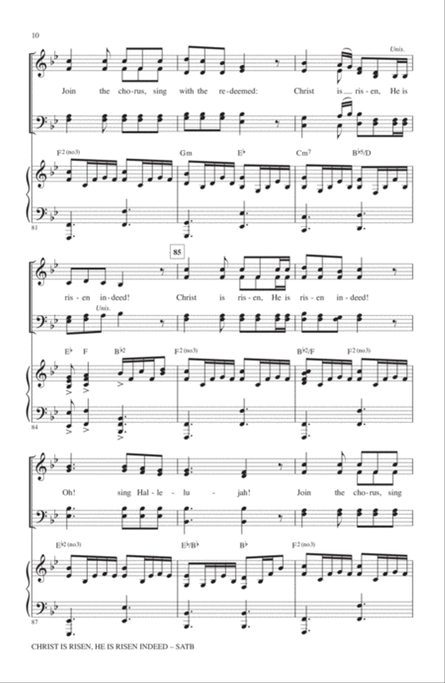 Christ Is Risen, He Is Risen Indeed (arr. James Koerts) 4-Part scores gallery preview page 9