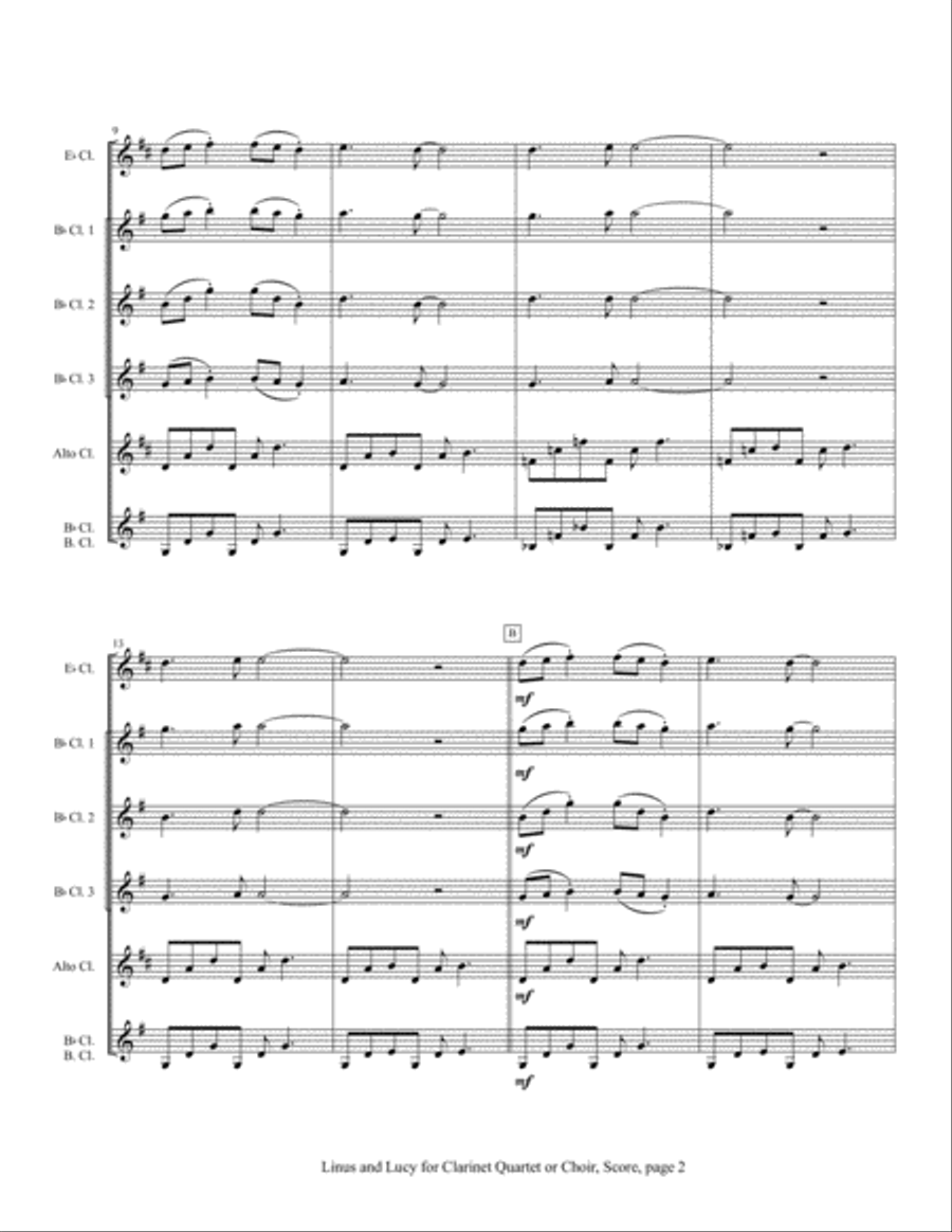 Linus And Lucy Woodwind Ensemble scores gallery preview page 5