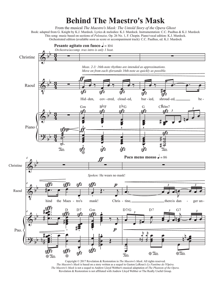 Behind the Maestro's Mask (from the musical 