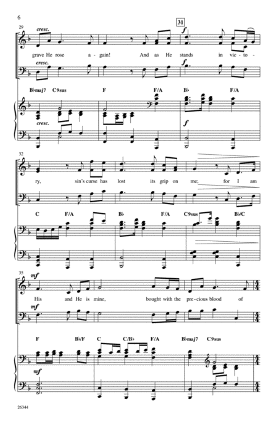 In Christ Alone (A Medley) 3-Part scores gallery preview page 6