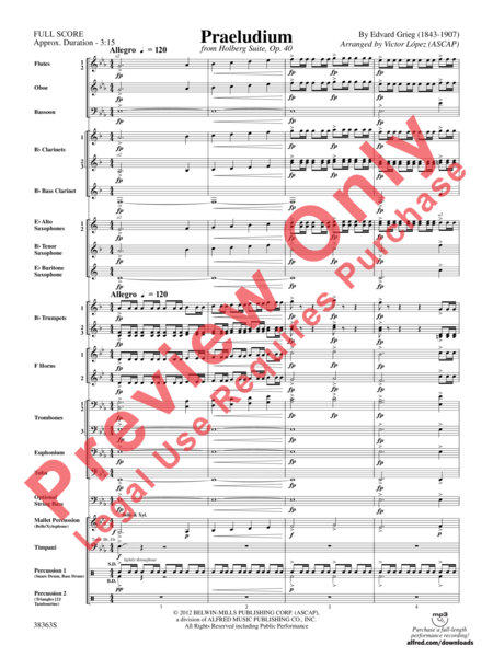 Praeludium (from the Holberg Suite, Opus 40)