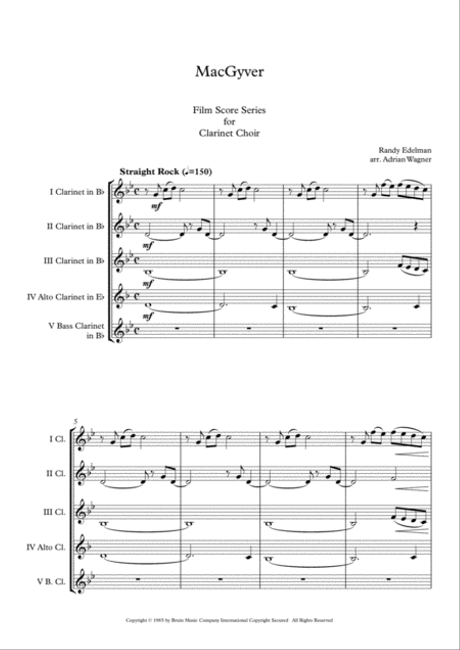Macgyver - Theme Clarinet Choir scores gallery preview page 3