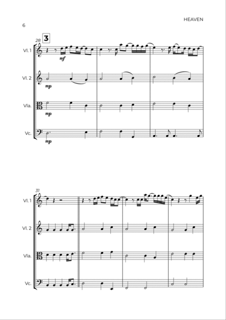 Heaven String Quartet scores gallery preview page 6