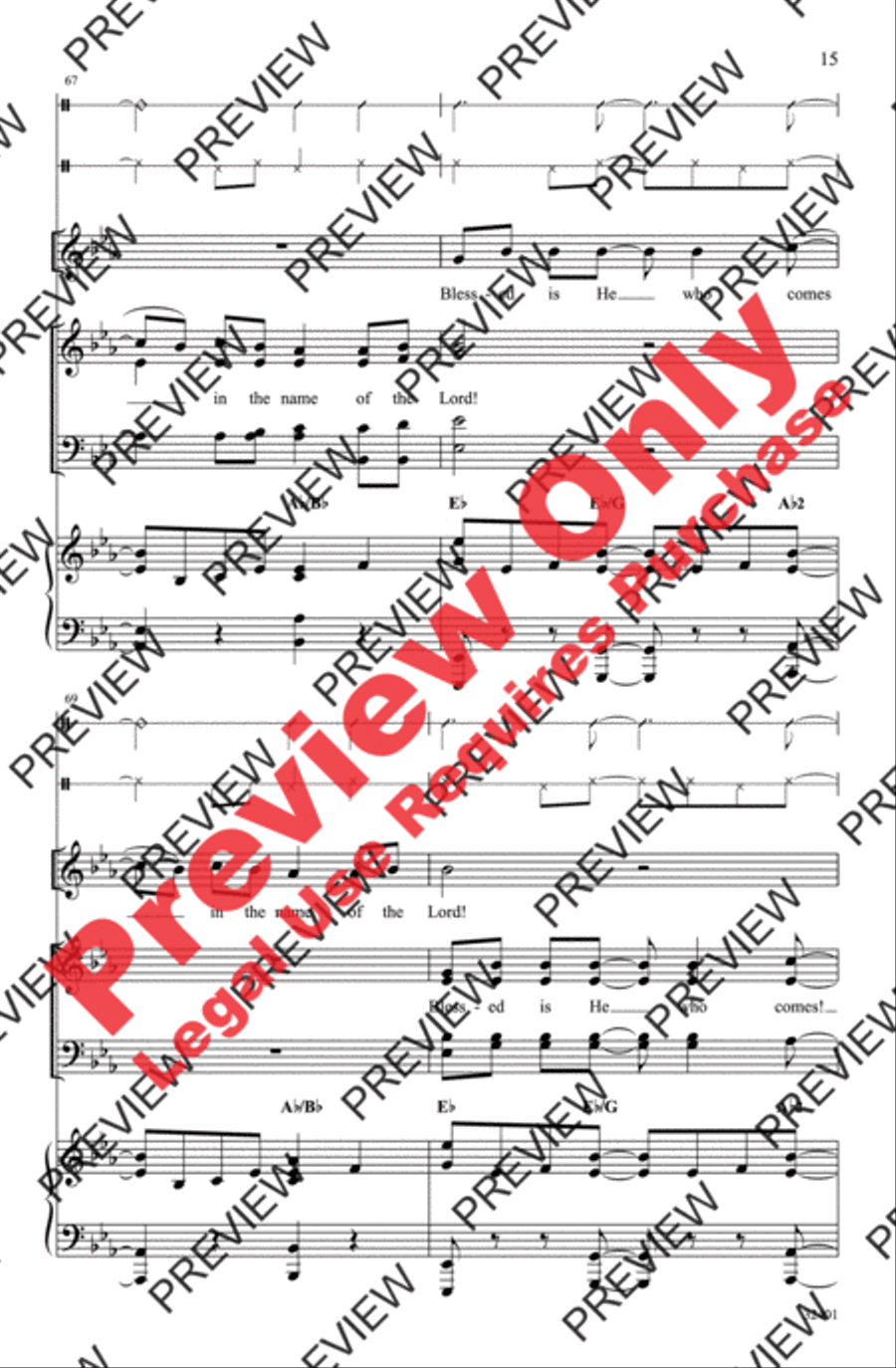 Hosanna! 4-Part scores gallery preview page 15