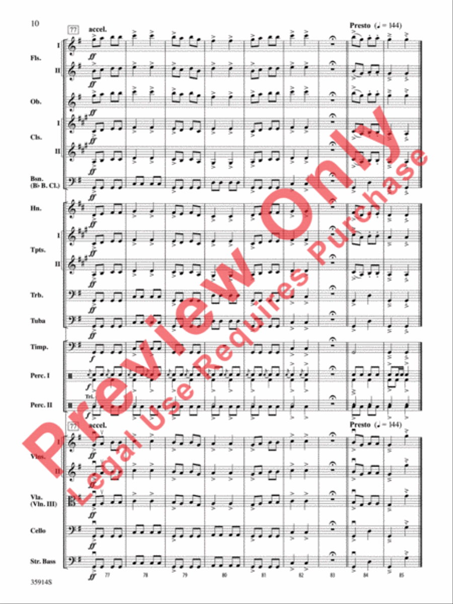 Sword Dance Full Orchestra scores gallery preview page 11