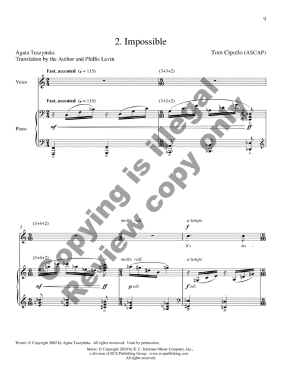 Songs for Mezzo-Soprano Mezzo-Soprano Voice scores gallery preview page 7