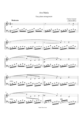 Book cover for Bach/Gounod - Ave maria (Easy piano arrangement)