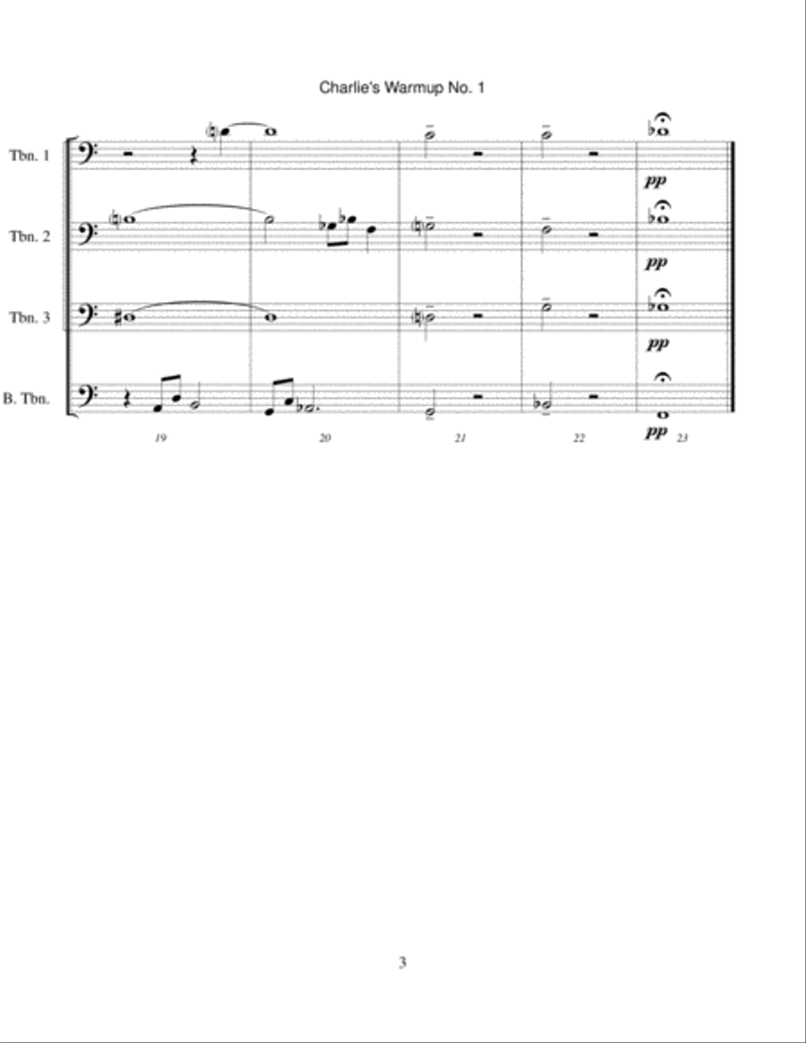 Charlie's Warmups Nos. 1-4 Brass Ensemble scores gallery preview page 3