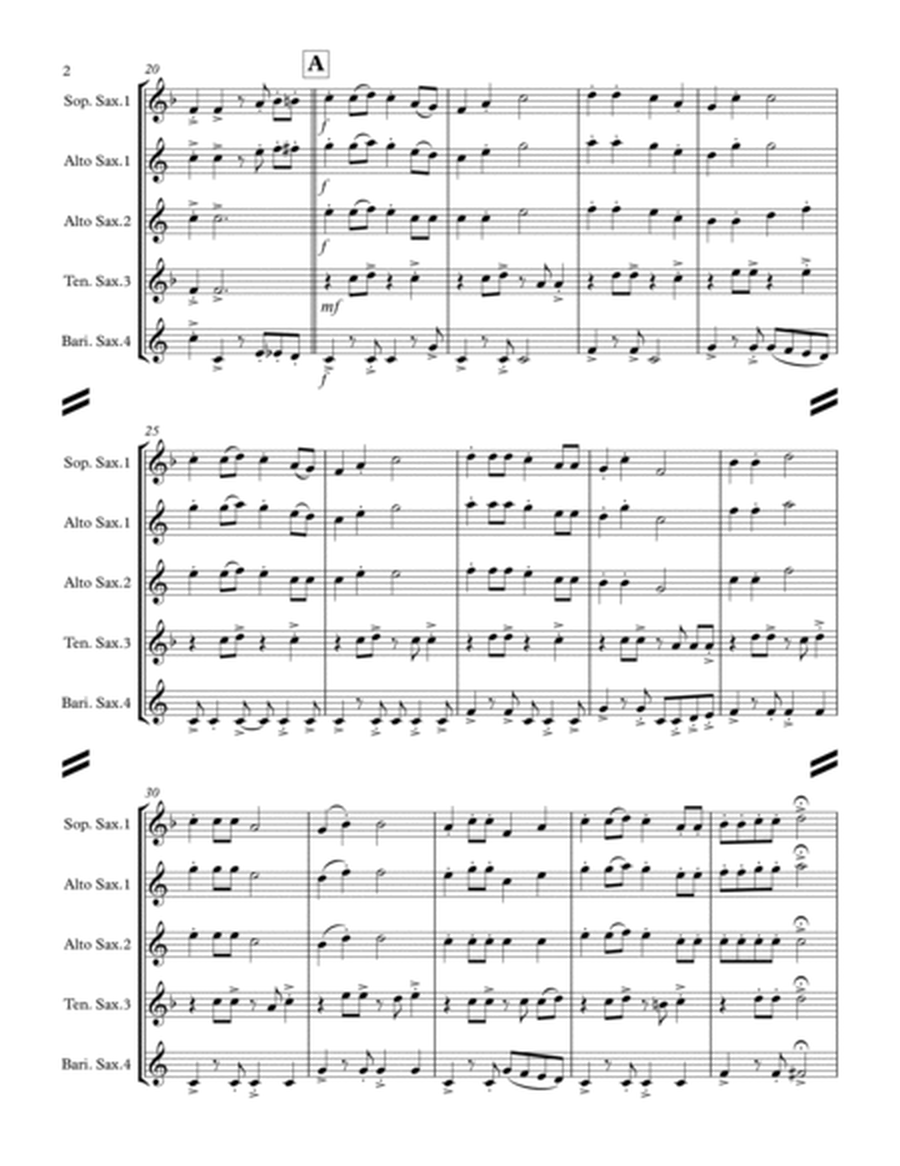 Up on the House-Top & Variations (for Saxophone Quartet SATB or AATB) image number null