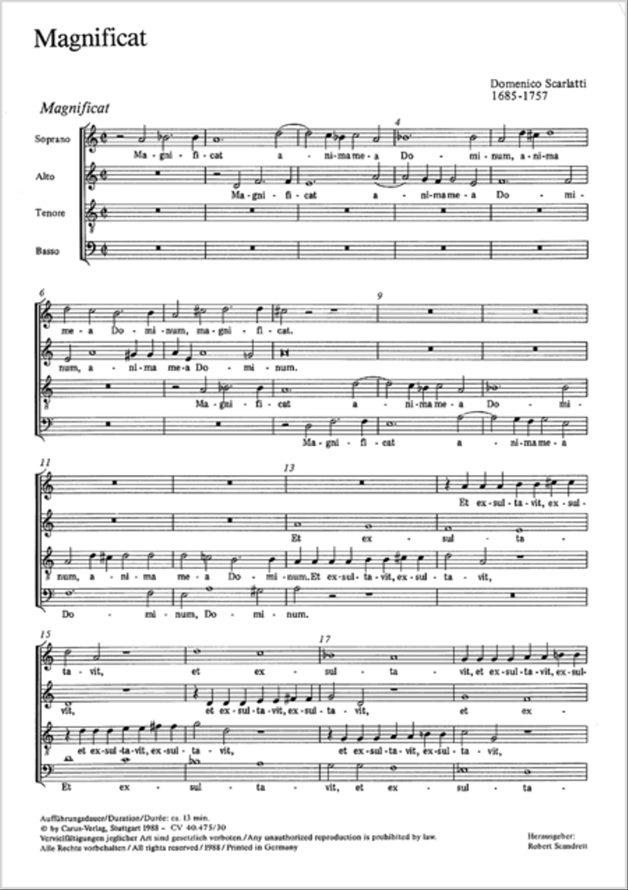 Magnificat Magnificat 4-Part scores gallery preview page 2