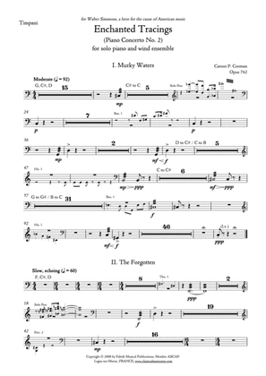 Carson Cooman Enchanted Tracings (Piano Concerto No. 2) (2008) for solo piano and wind ensemble, tim