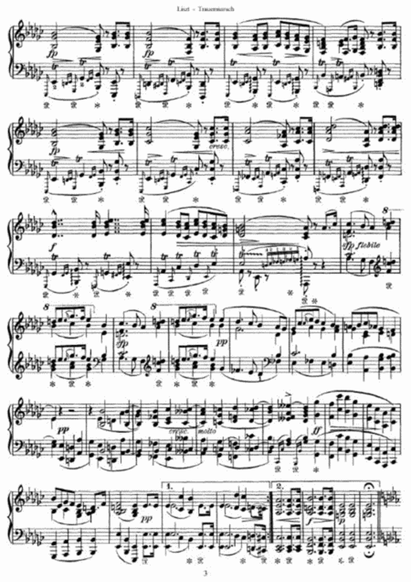 Franz Liszt - Trauermarsch Op. 40, No. 5 (by Schubert)