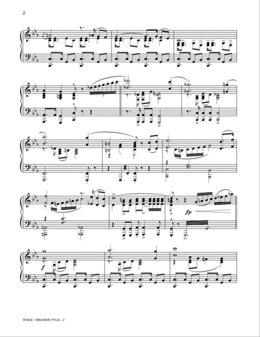 Space 1999 Piano Solo scores gallery preview page 2