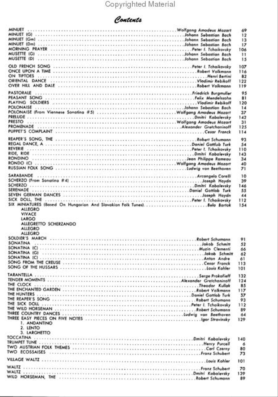 Easy Classics to Moderns Piano Solo scores gallery preview page 3
