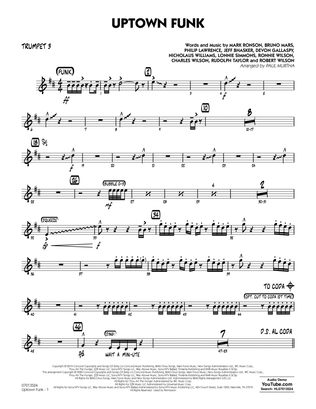 Book cover for Uptown Funk (feat. Bruno Mars) (arr. Paul Murtha) - Trumpet 3