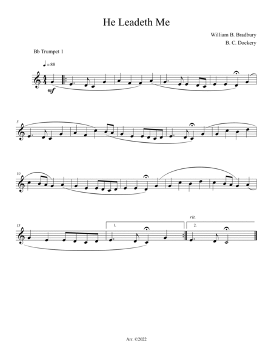 He Leadeth Me (Brass Quartet) He Leadeth Me (Brass Quartet) Brass Quartet scores gallery preview page 3